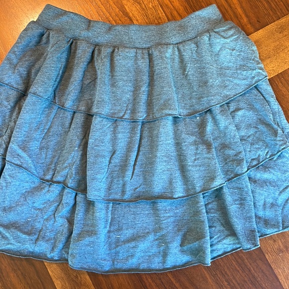 NWT CHASER BLUE-GREEN TIERED MINI SKIRT - SO CUTE! - Picture 3 of 10